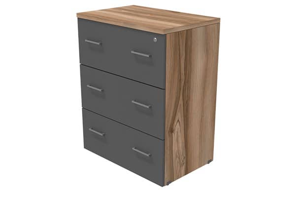 Archivero Horizontal 3 Gavetas Melamina